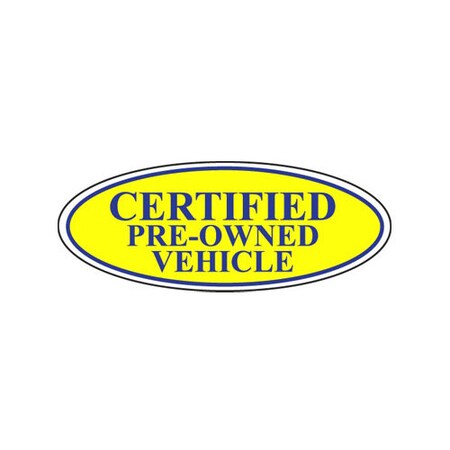 Ez Line Certified Oval Signs - Blue & Yellow Pk 196-C